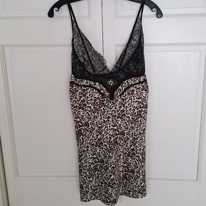 Victoria's Secret animal print and lace negligee